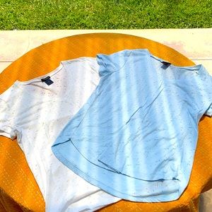 Ann Taylor one white one light blue tees